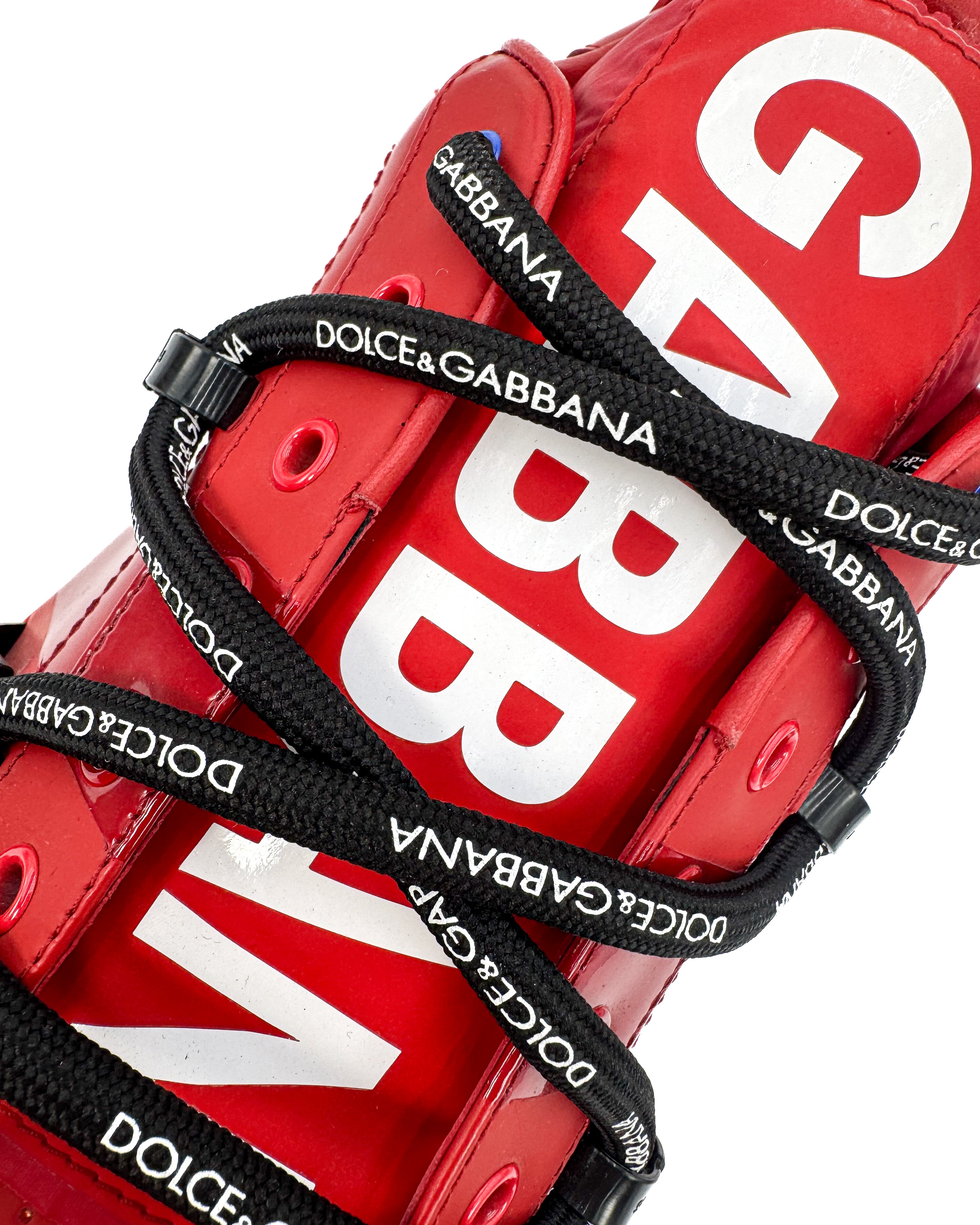 DOLCE & GABBANA - PORTOFINO SNEAKER ROUND LACES PATENT RED