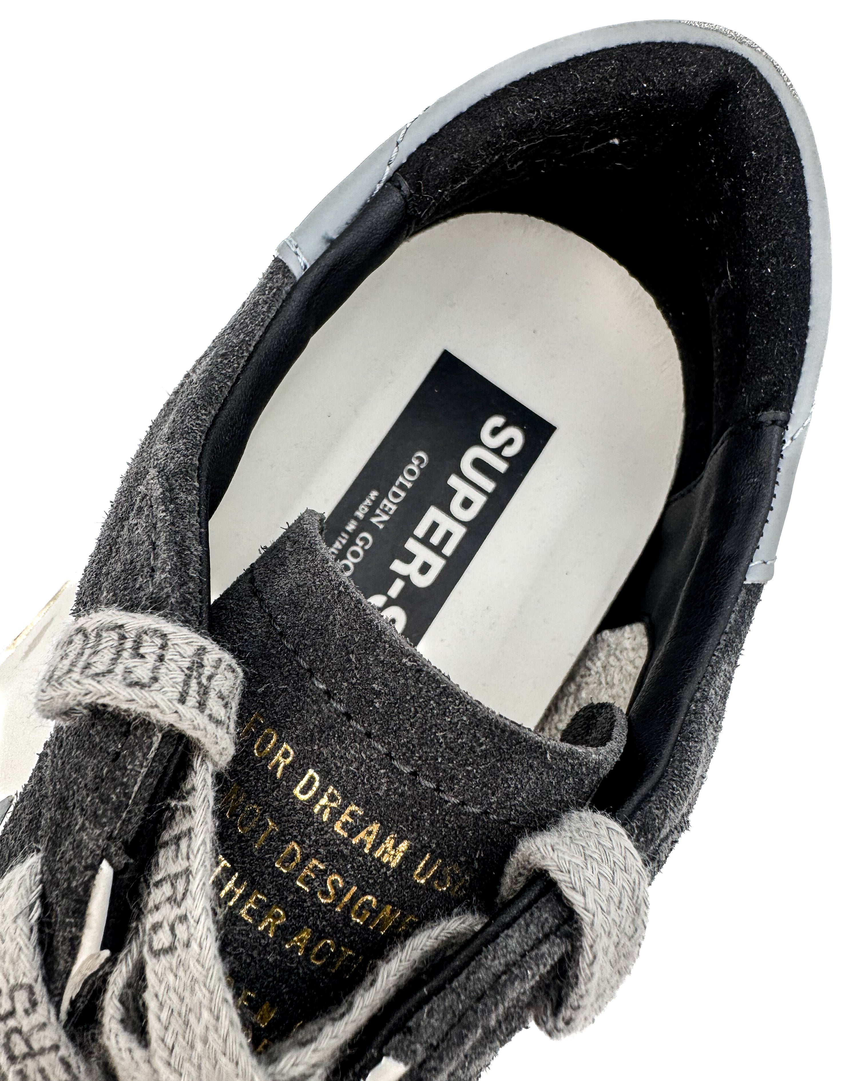 GOLDEN GOOSE - SUPER STAR DOUBLE QUARTER WITH L WITHE ASPHALL SILVER