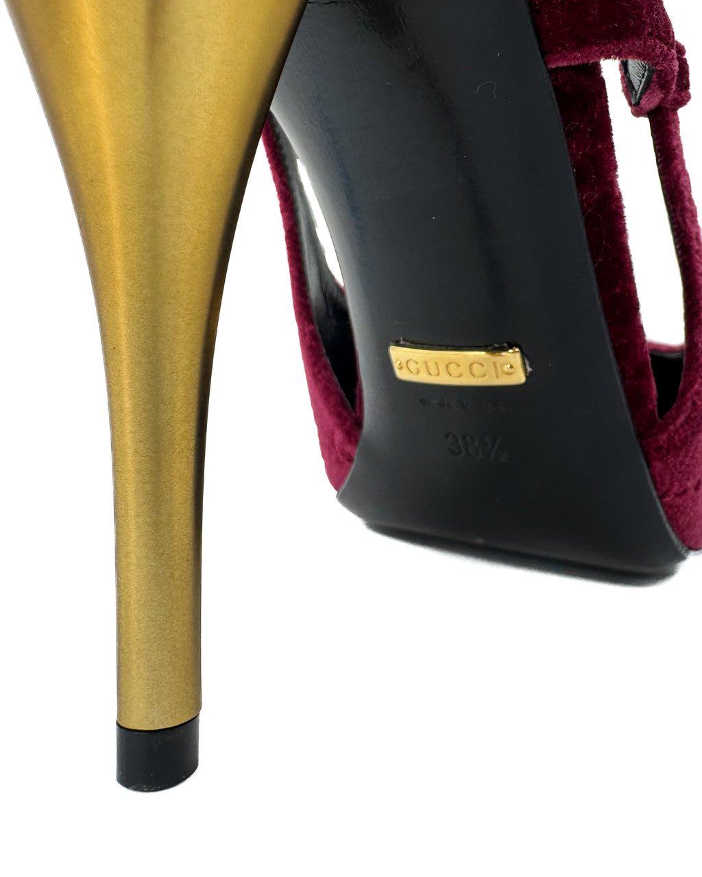 GUCCI - ZAPATILLAS BURDEOS VELVET PUMPS BURDEOS VELVET