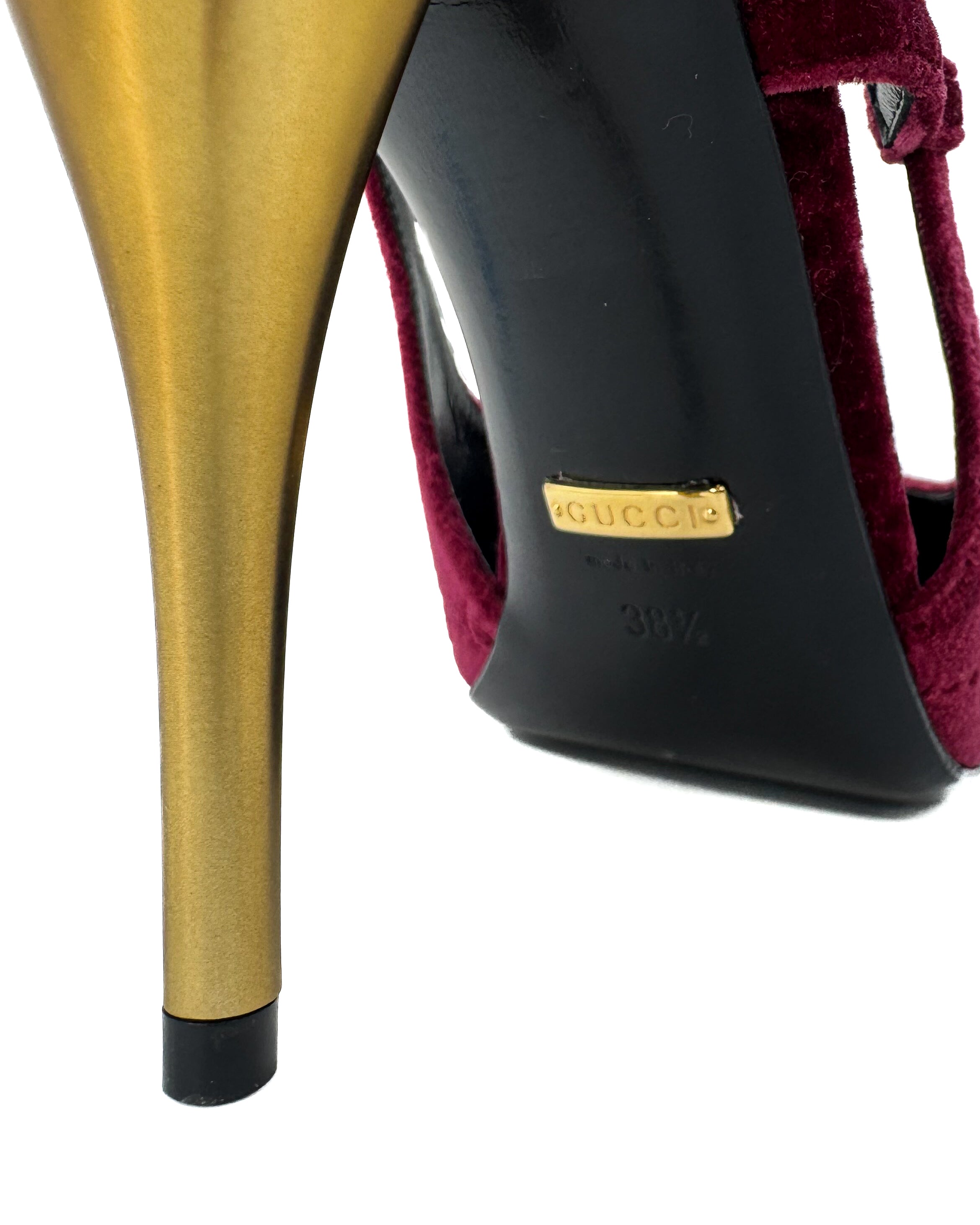 GUCCI - ZAPATILLAS BURDEOS VELVET PUMPS BURDEOS VELVET