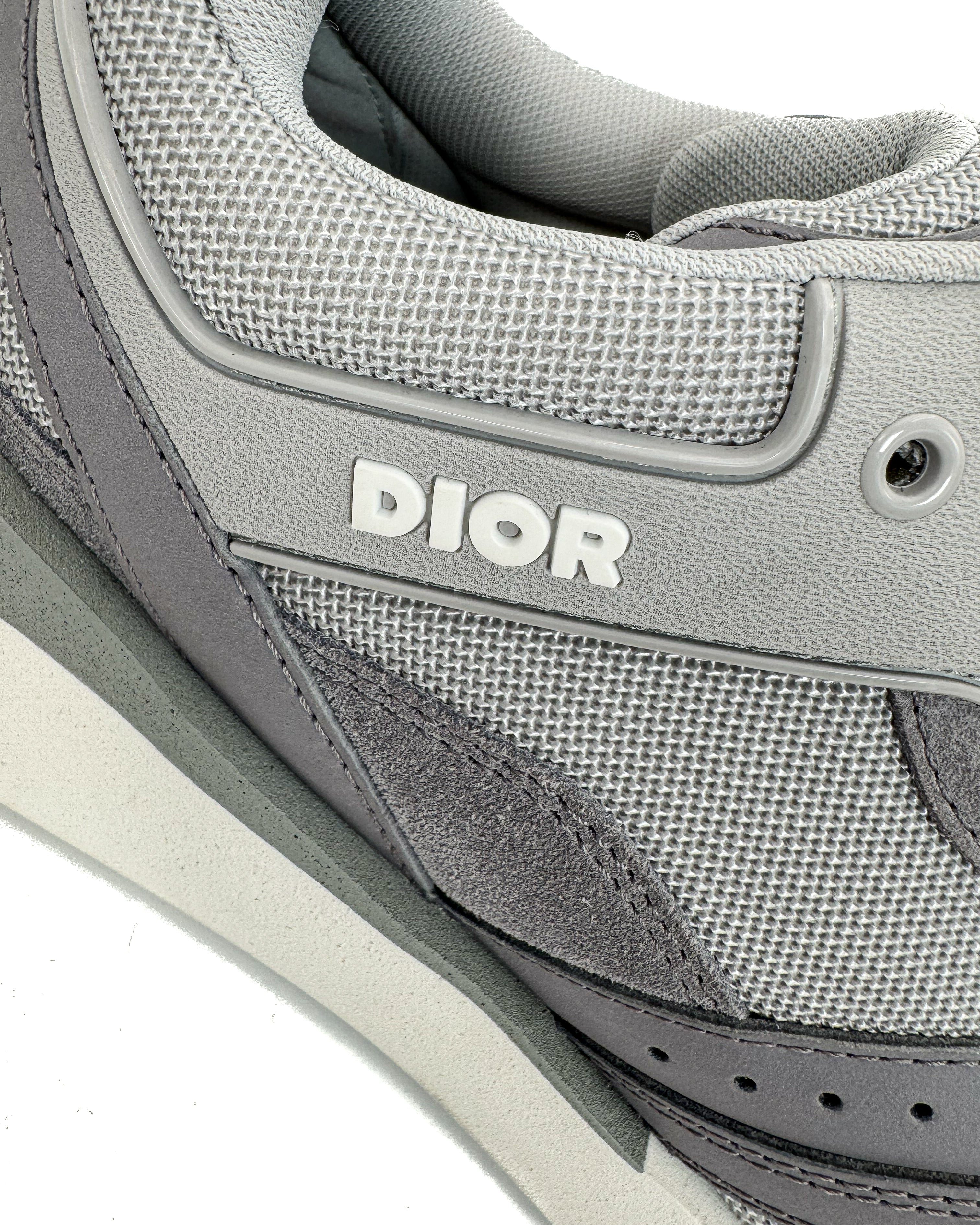 DIOR - B29 SMOOTH CALF MESH SUEDE GREY/WHITE