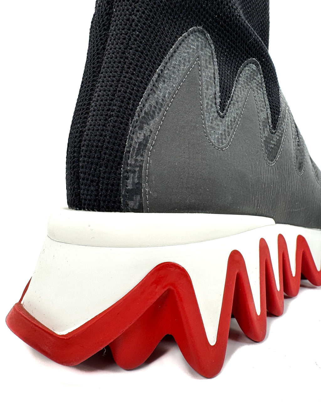 CHRISTIAN LOUBOUTIN - SHARKY SOCK FLAT BLACK (WOMAN)
