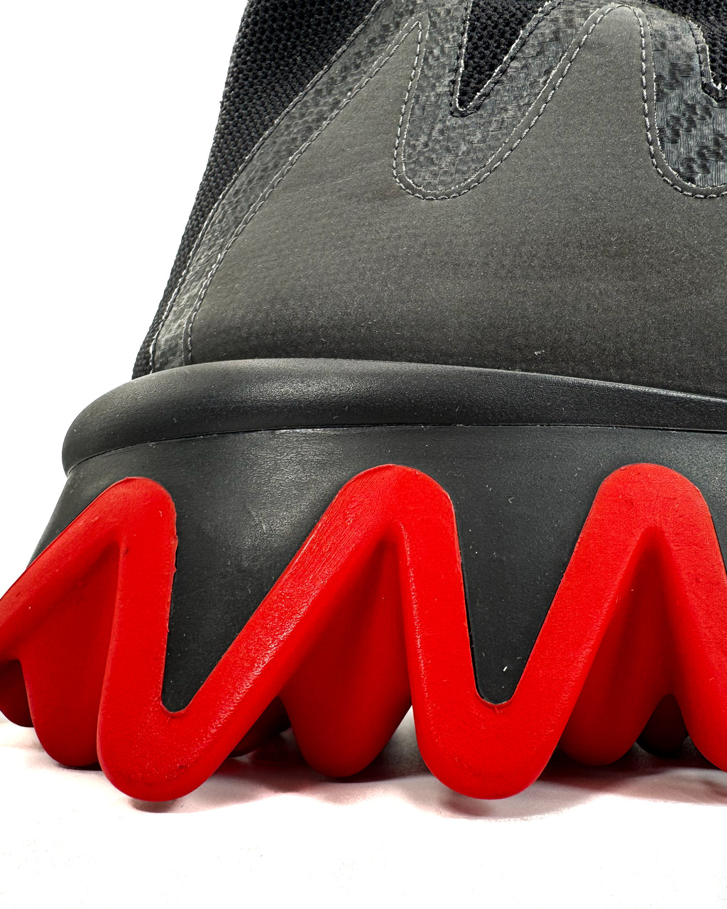 CHRISTIAN LOUBOUTIN - SHARKY SOCK UOMO FLAT BLACK