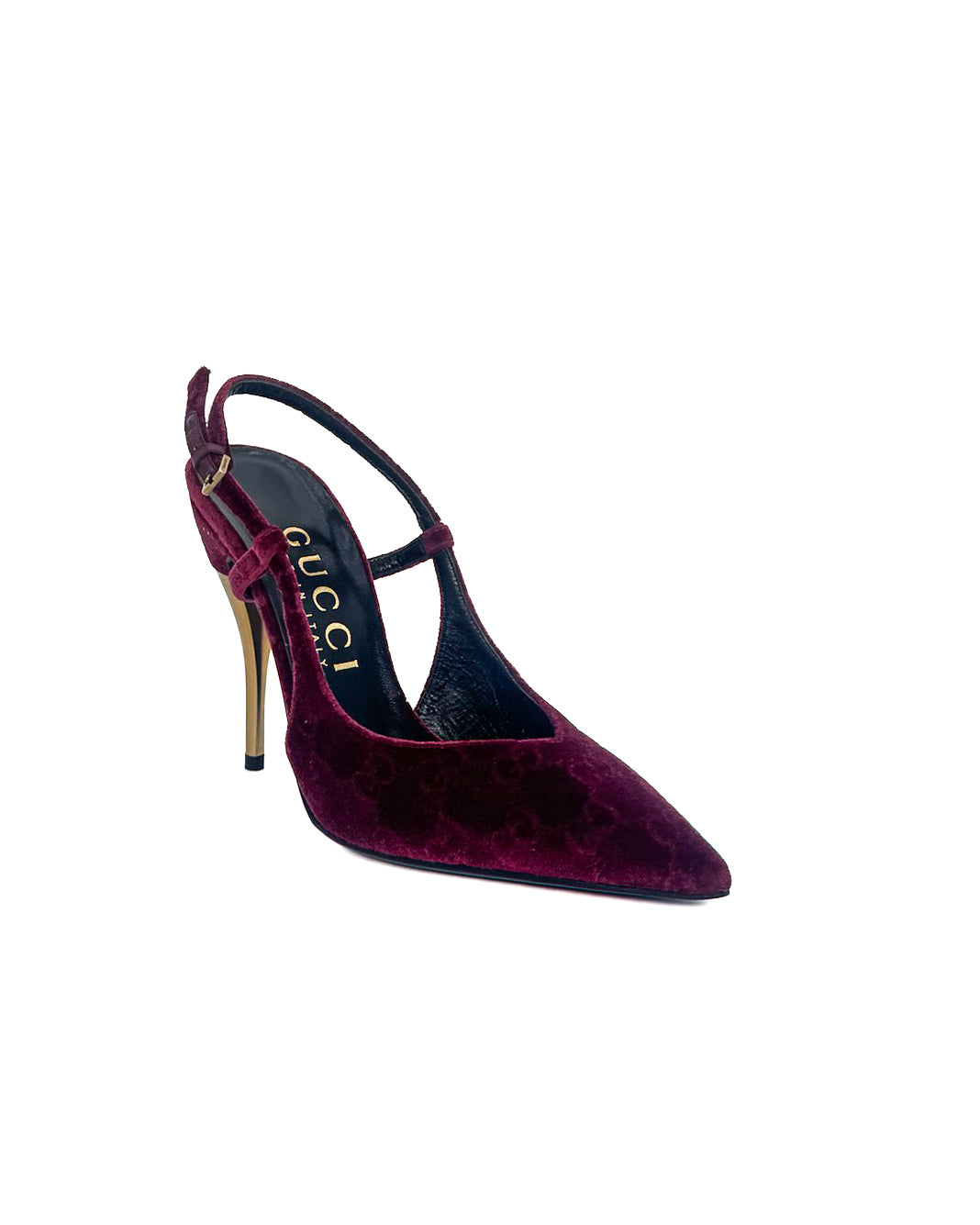 GUCCI - ZAPATILLAS BURDEOS VELVET PUMPS BURDEOS VELVET