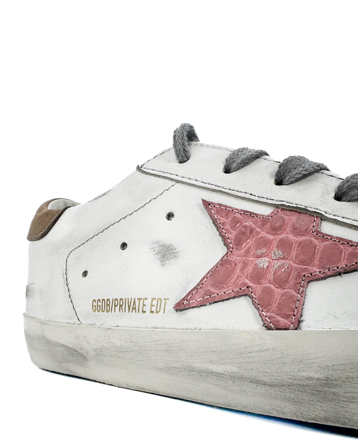 GOLDEN GOOSE - SUPER STAR CLASSIC WITH LIST WHITE/ICE/ASH ROSE/T