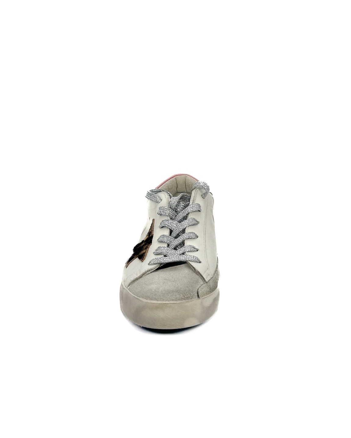 GOLDEN GOOSE - SUPER STAR CLASSIC WITH LIST WHITE/ICE/LEOPARD/OLD
