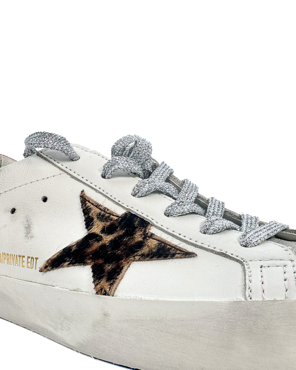 GOLDEN GOOSE - SUPER STAR CLASSIC WITH LIST WHITE/ICE/LEOPARD/OLD