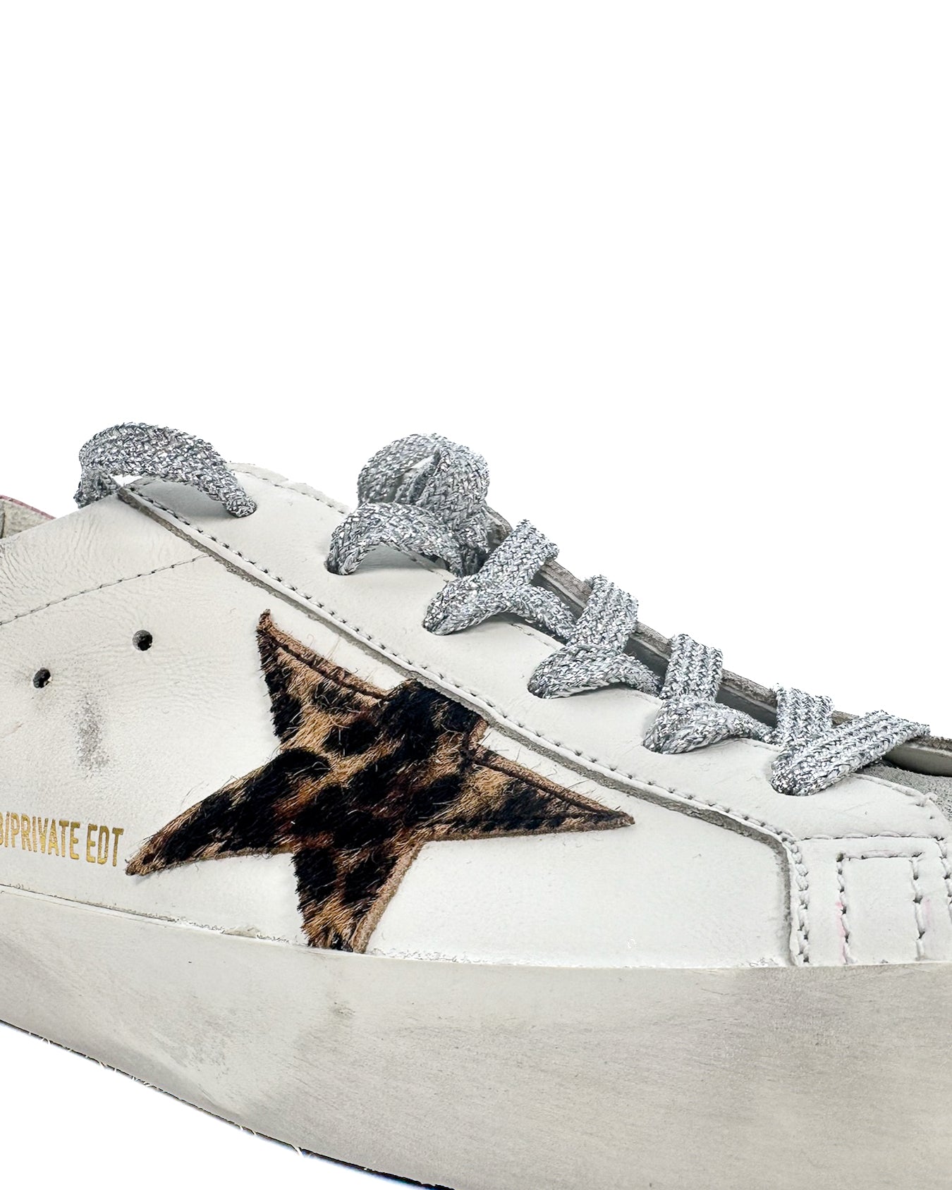 GOLDEN GOOSE - SUPER STAR CLASSIC WITH LIST WHITE/ICE/LEOPARD/OLD