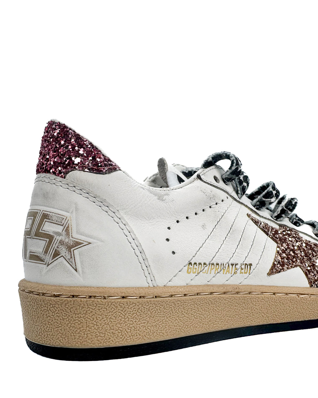 GOLDEN GOOSE - BALL STAR WHITE/PEACH/PINK