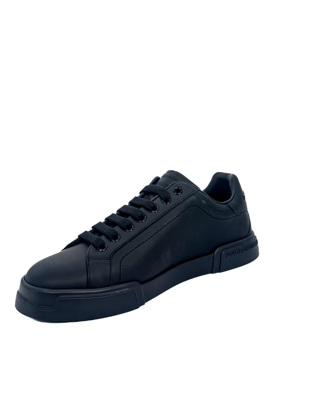 DOLCE & GABBANA - SNEAKER PORTOFINO IN VITELLO NERO