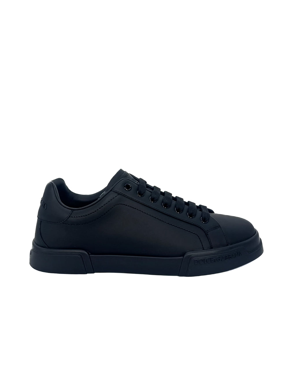 DOLCE & GABBANA - SNEAKER PORTOFINO IN VITELLO NERO