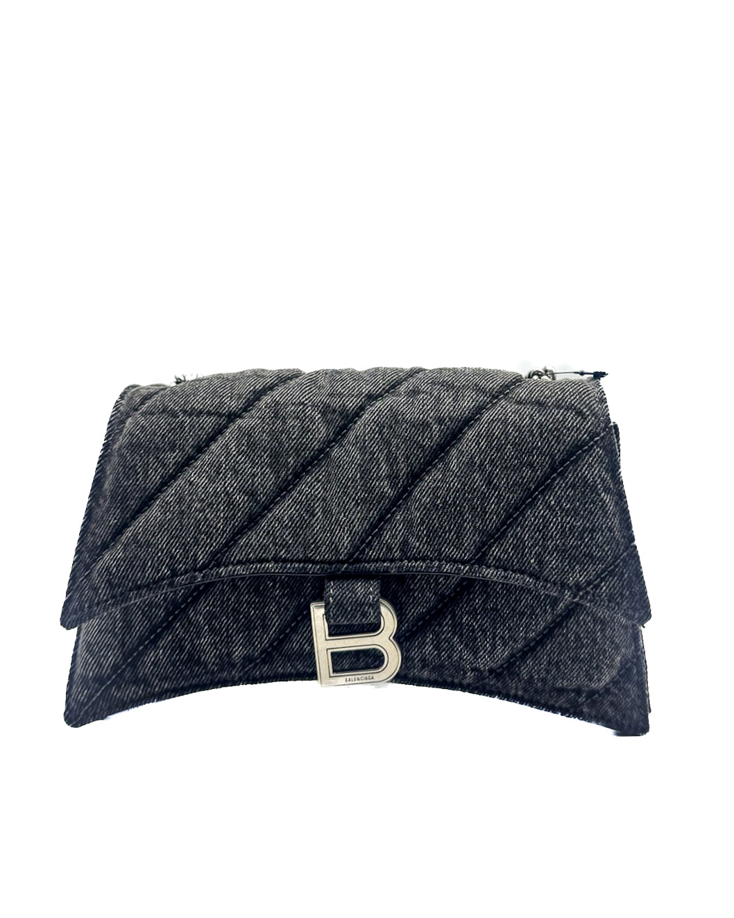 BALENCIAGA - QUILTED WASHED DEMIN AS CHARCOAL BLACK