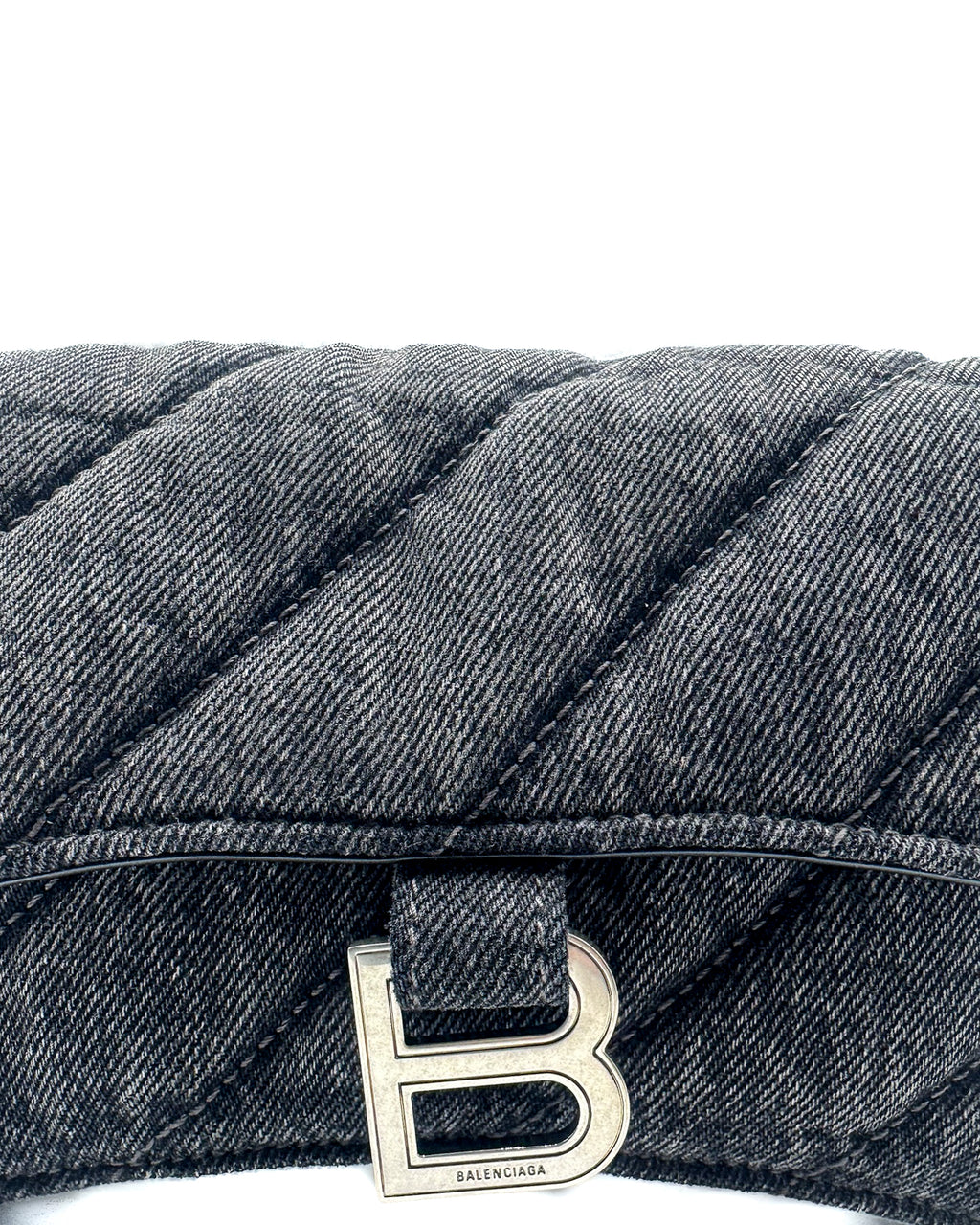BALENCIAGA - QUILTED WASHED DEMIN AS CHARCOAL BLACK