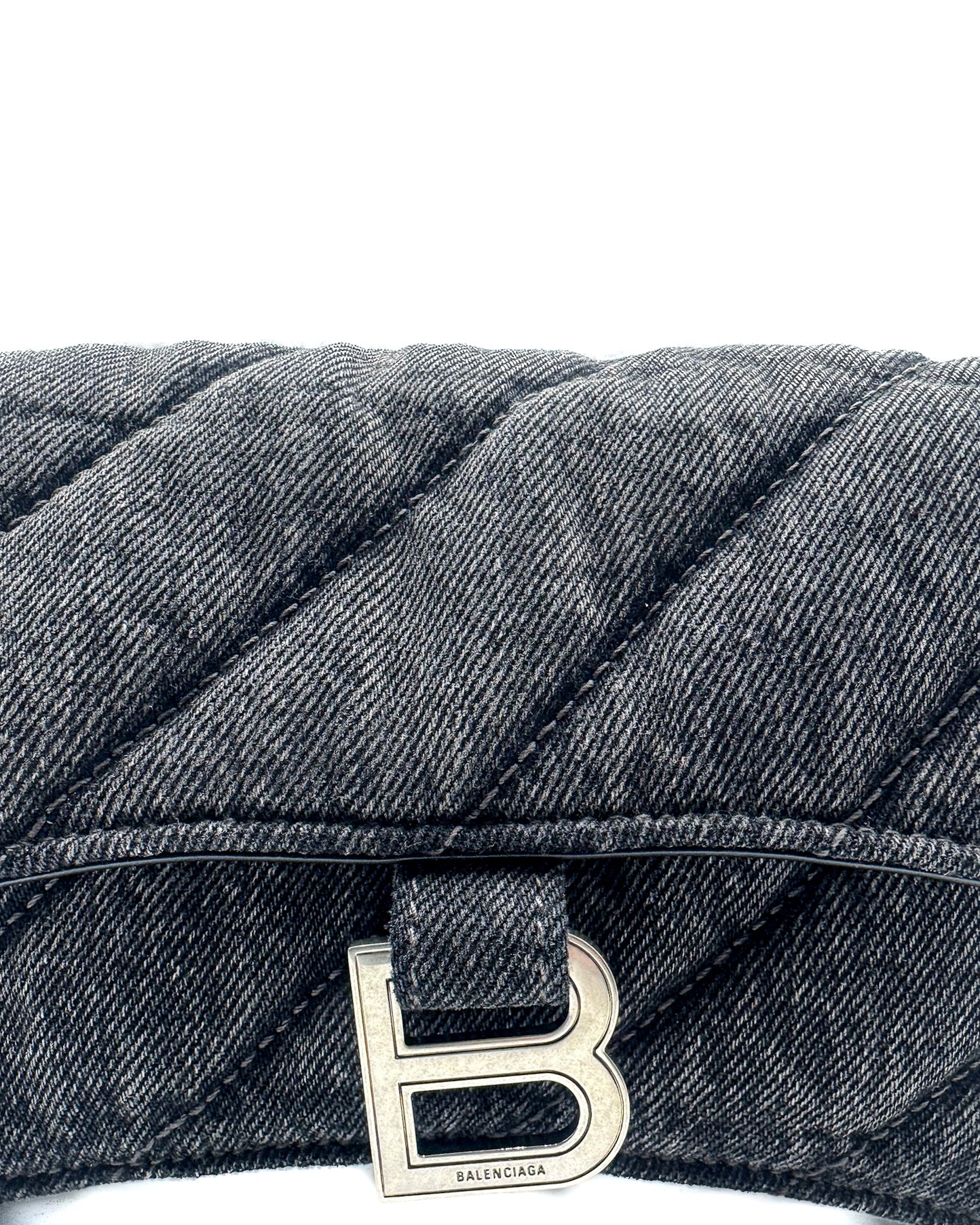 BALENCIAGA - QUILTED WASHED DEMIN AS CHARCOAL BLACK