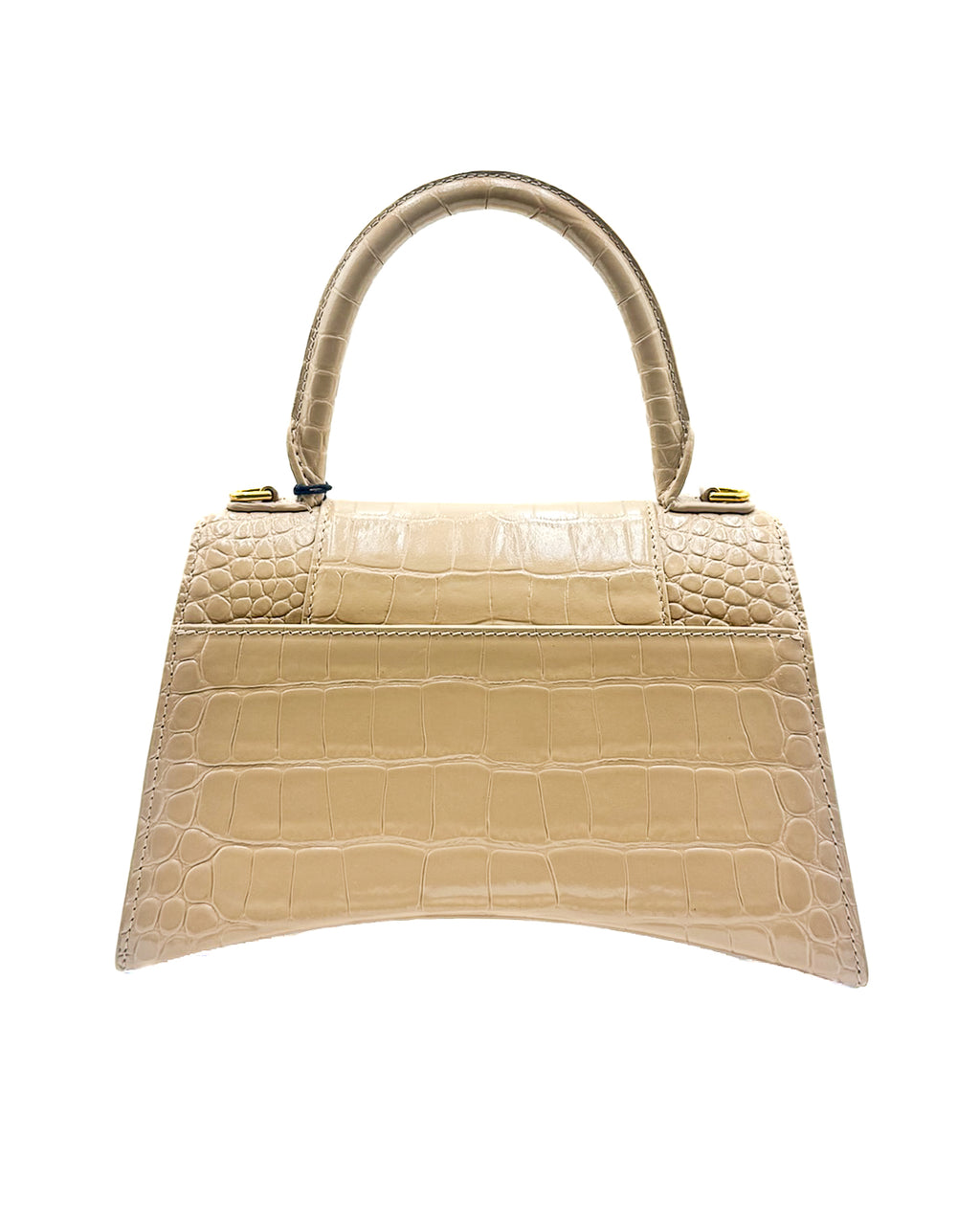 BALENCIAGA - SHINY EMBOSSED CROC CALF AG NUDE