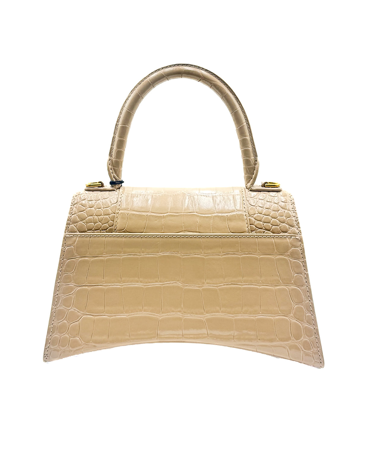BALENCIAGA - SHINY EMBOSSED CROC CALF AG NUDE