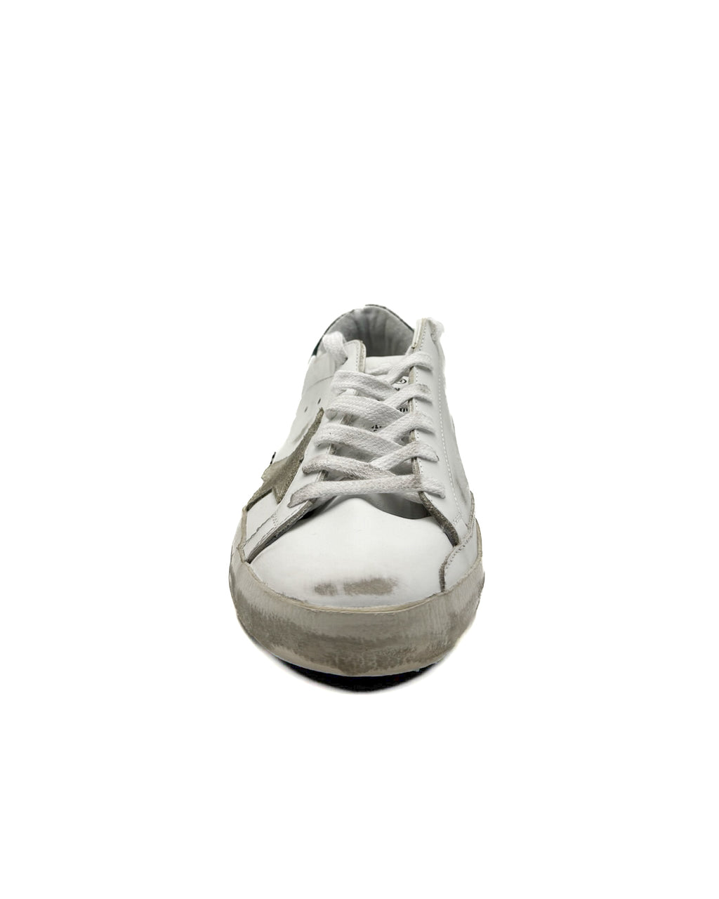 GOLDEN GOOSE - SUPER STAR WHITE/DARK GREEN
