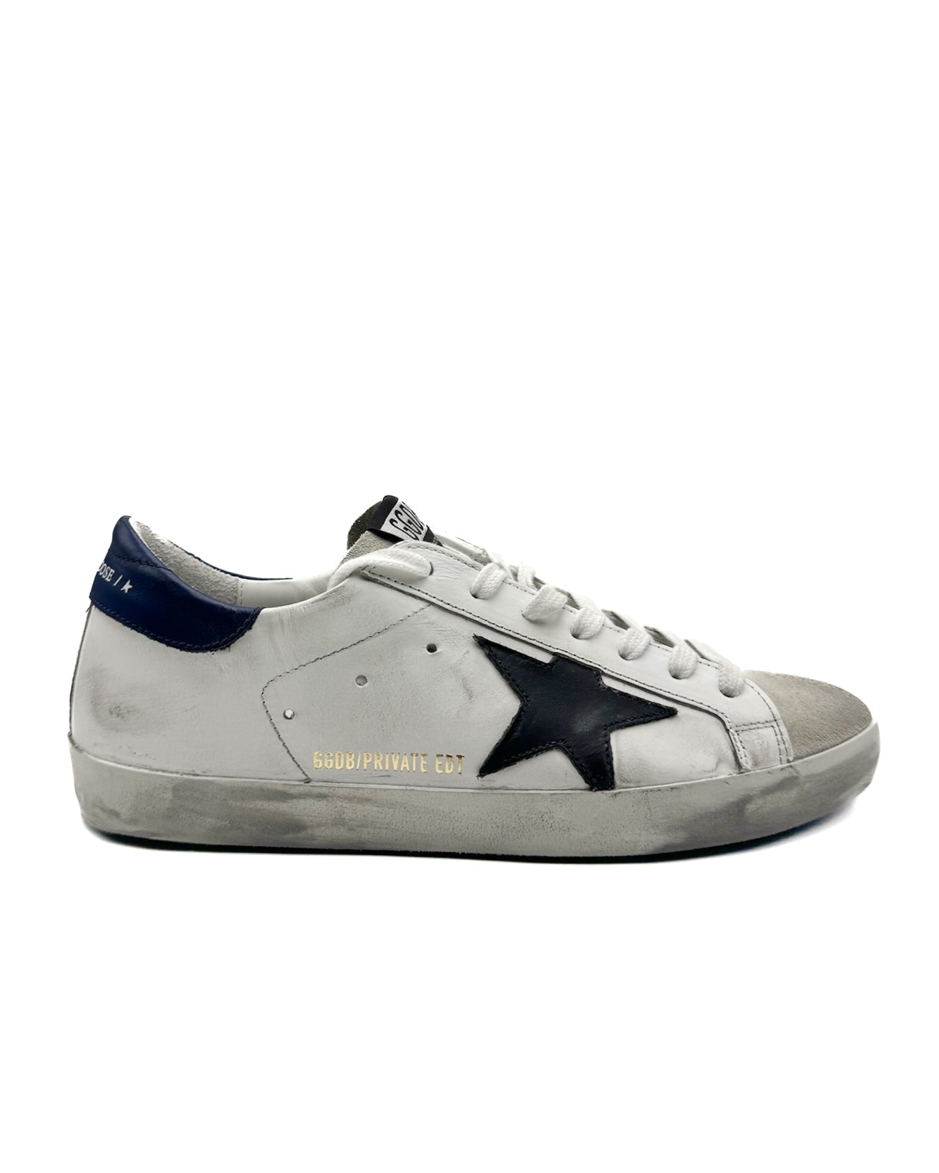 GOLDEN GOOSE - SUPER STAR WHITE/ICE/NAVY BLUE