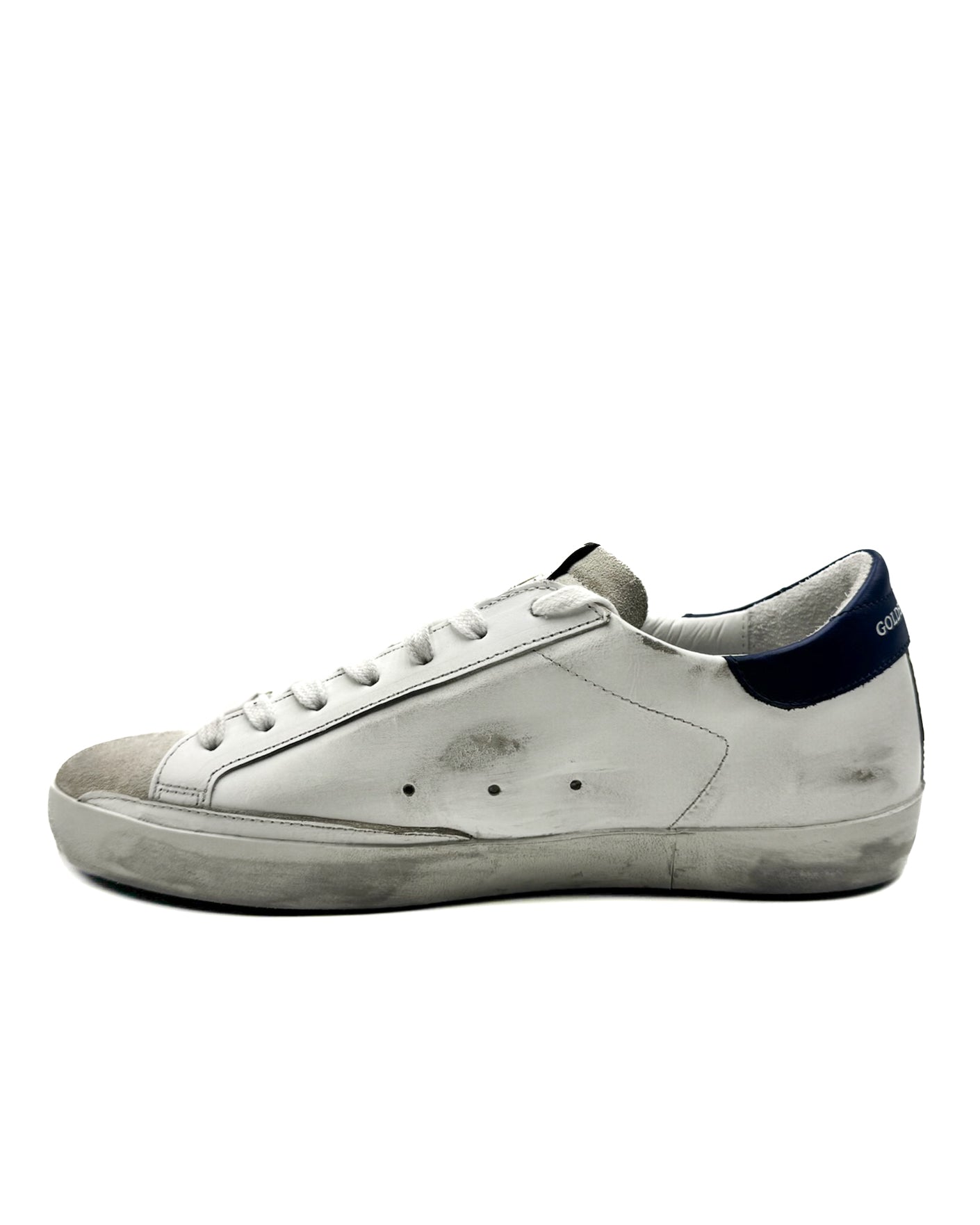 GOLDEN GOOSE - SUPER STAR WHITE/ICE/NAVY BLUE