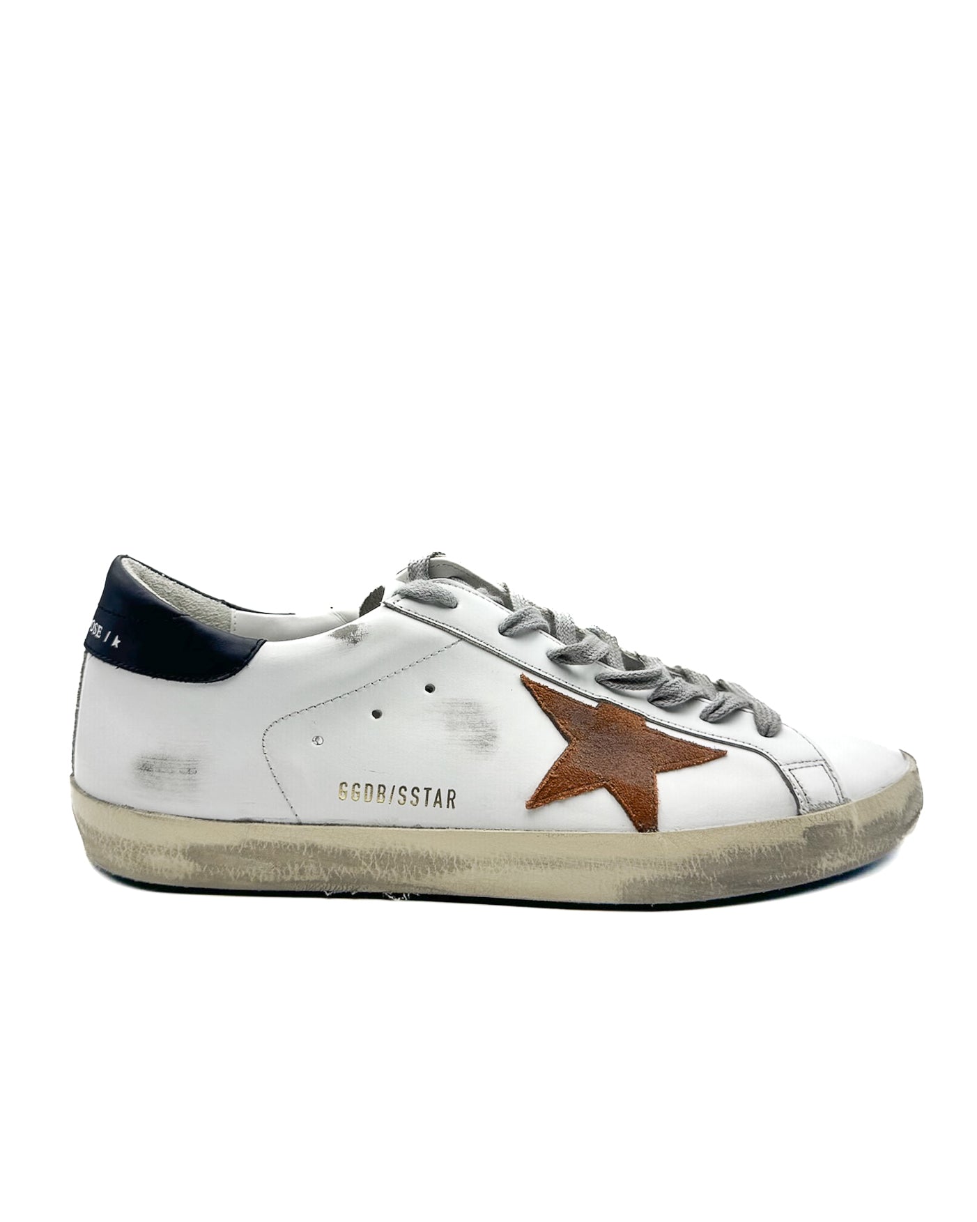 GOLDEN GOOSE - SUPER STAR WHITE/ORANGE/DARK BLUE