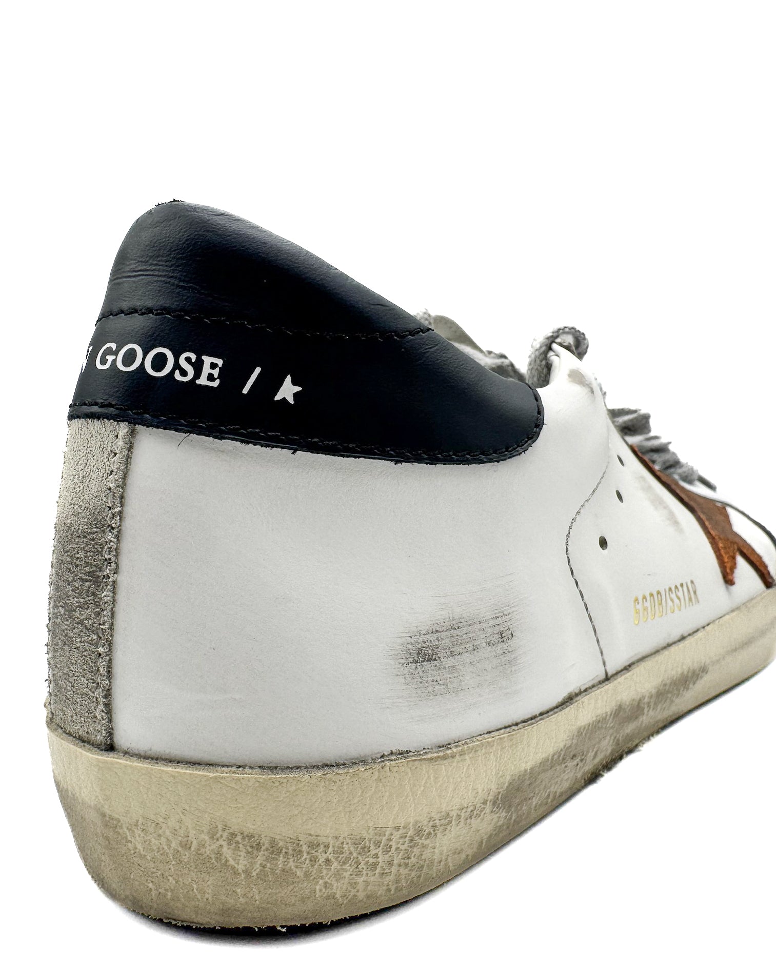 GOLDEN GOOSE - SUPER STAR WHITE/ORANGE/DARK BLUE