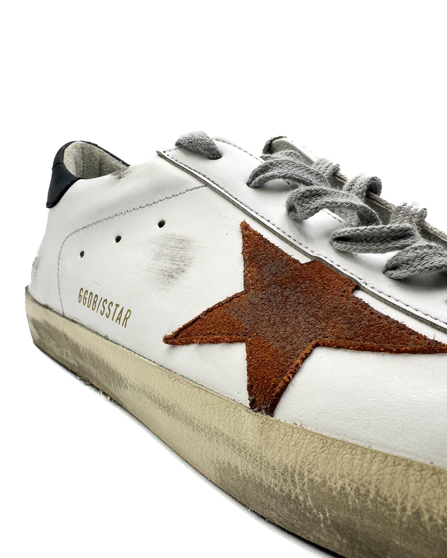 GOLDEN GOOSE - SUPER STAR WHITE/ORANGE/DARK BLUE