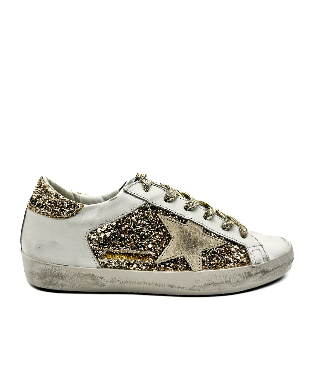 GOLDEN GOOSE - SUPER STAR GOLD/WHITE/SEEDPEARL