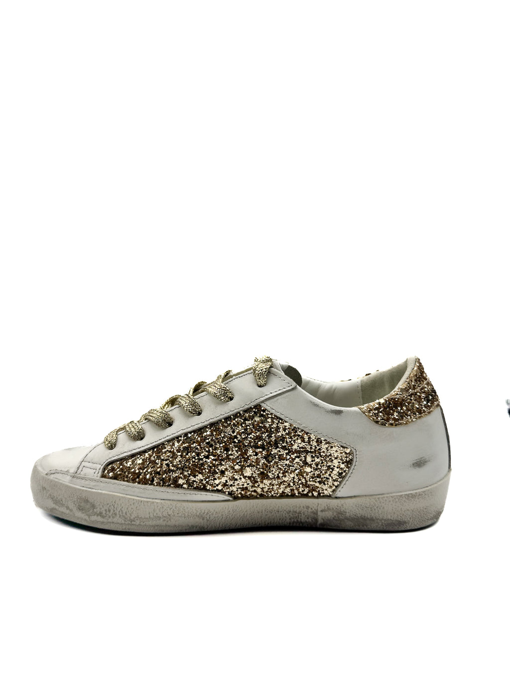 GOLDEN GOOSE - SUPER STAR GOLD/WHITE/SEEDPEARL