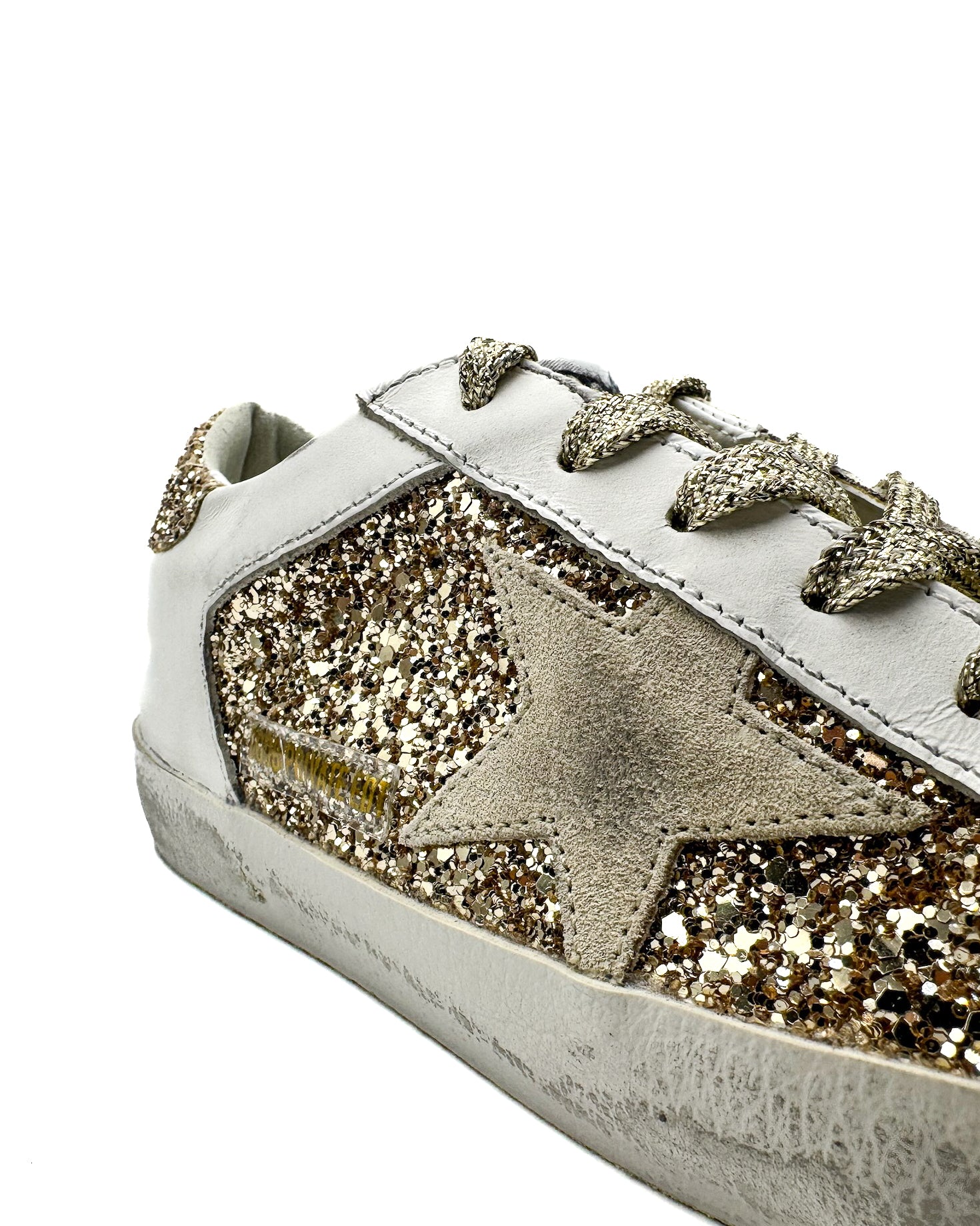 GOLDEN GOOSE - SUPER STAR GOLD/WHITE/SEEDPEARL