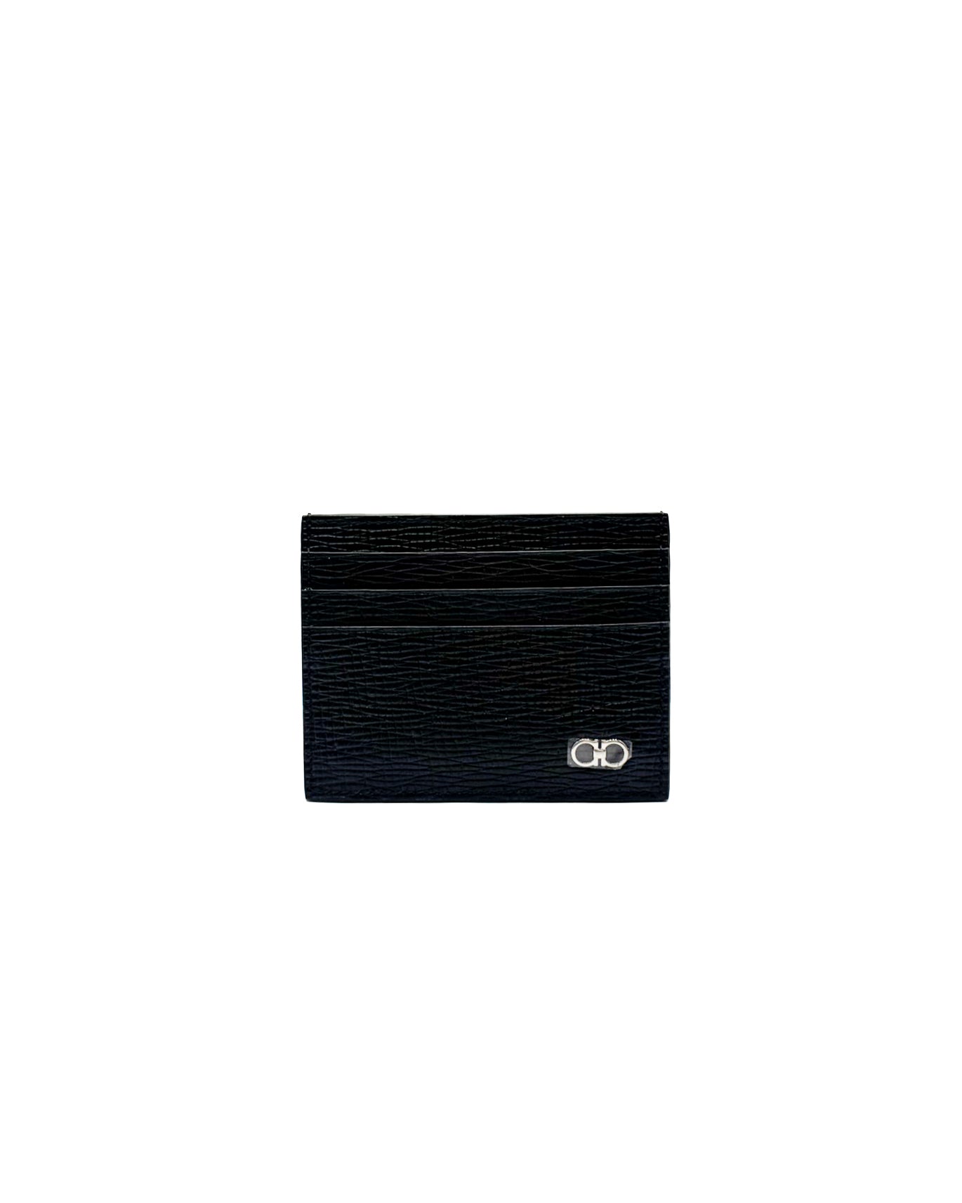 FERRAGAMO - GANCINI CARD HOLDER BLACK