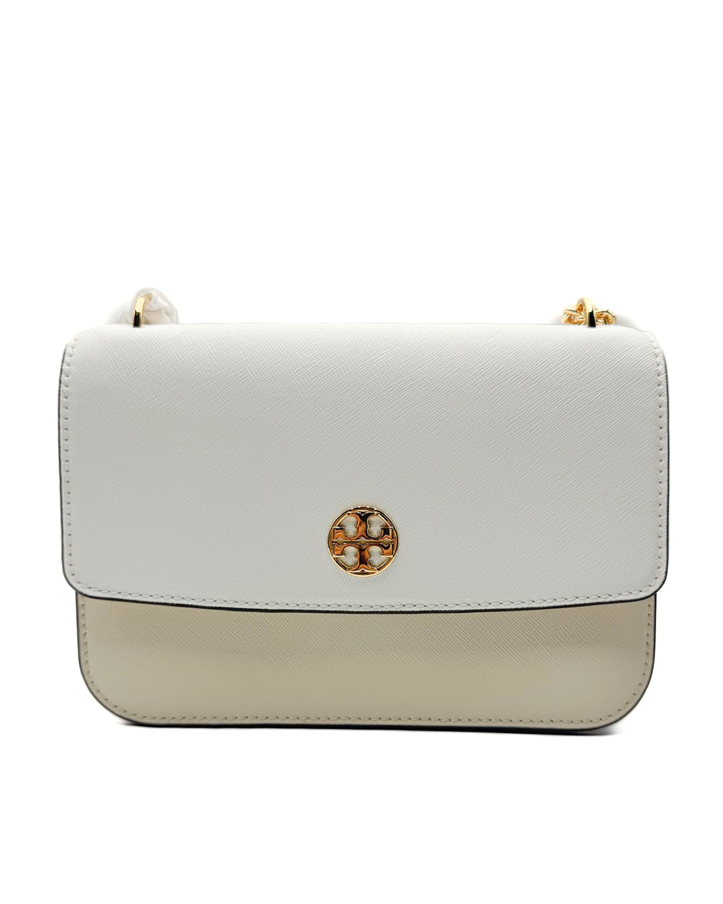 TORY BURCH - COLOR BLOCK SHOULDER BAG WHITE/OATS