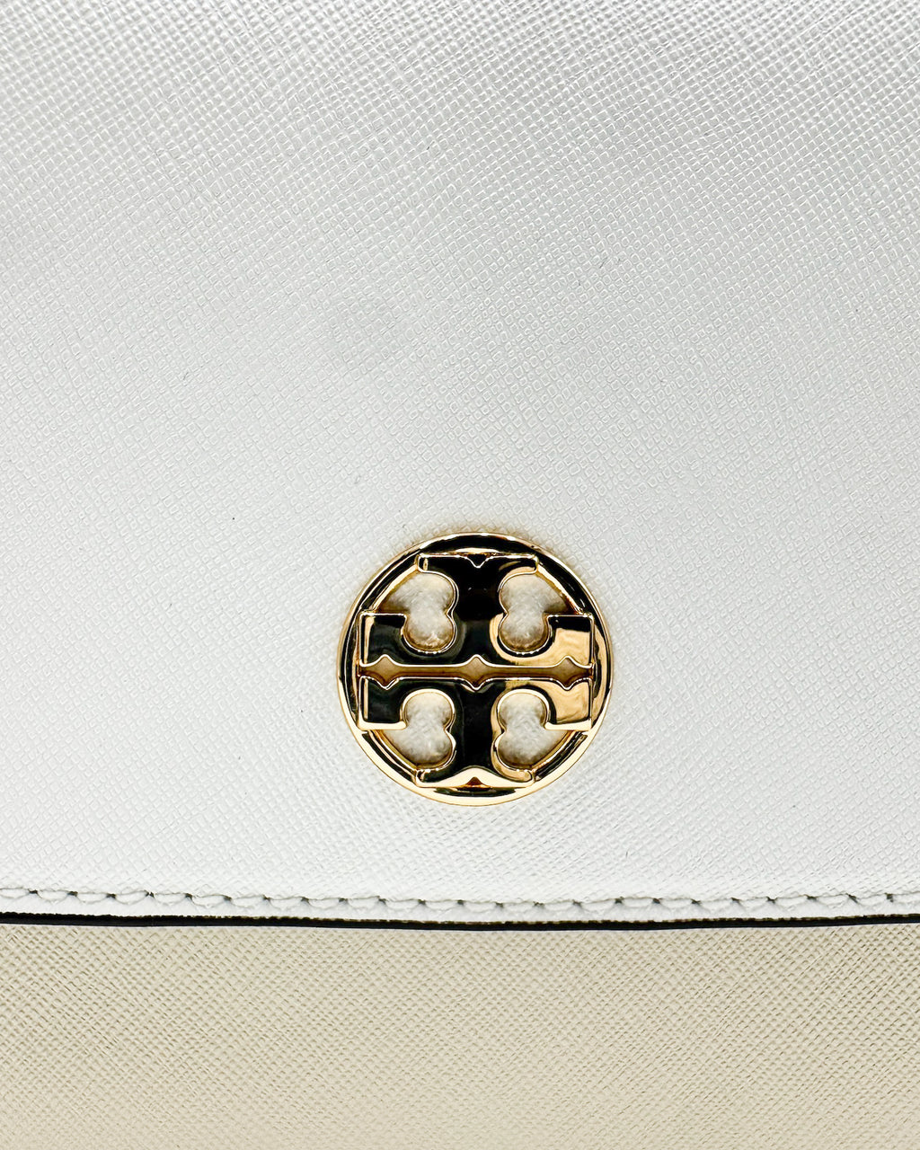TORY BURCH - COLOR BLOCK SHOULDER BAG WHITE/OATS