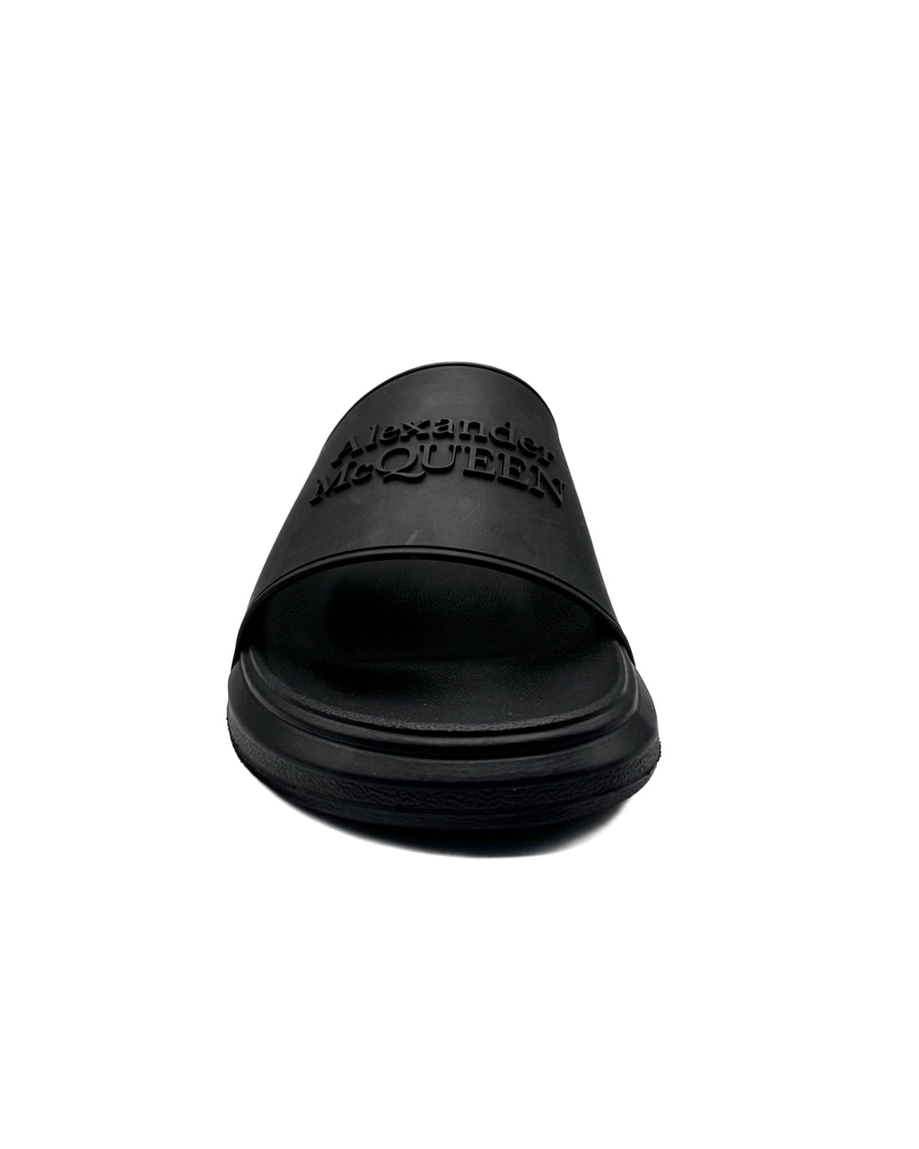 ALEXANDER McQ - SANDALIA RUBBE S RUBB SLIDER LOGO BLACK