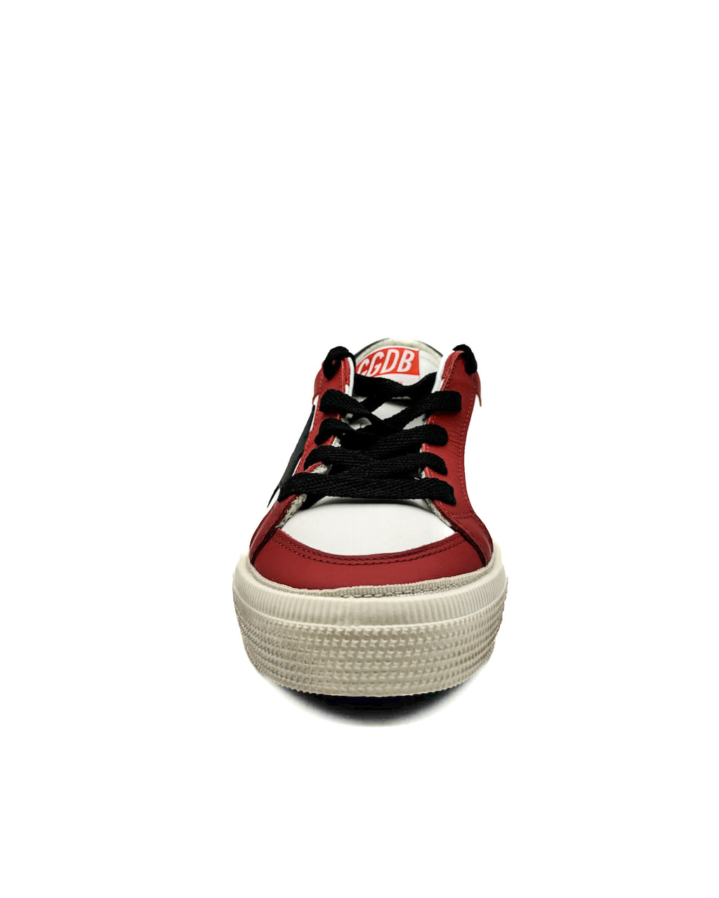 GOLDEN GOOSE - MAY WITH DOUBLE QUARTER AND TOE WHITE/STRAWBERRY RED/BLACK