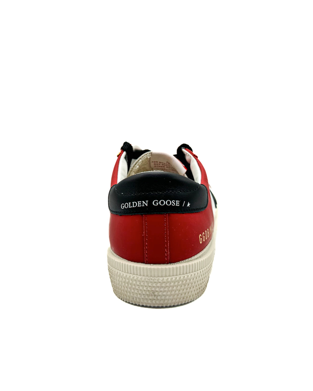 GOLDEN GOOSE - MAY WITH DOUBLE QUARTER AND TOE WHITE/STRAWBERRY RED/BLACK