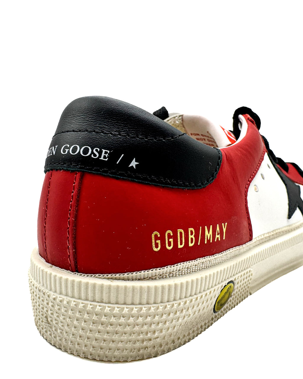 GOLDEN GOOSE - MAY WITH DOUBLE QUARTER AND TOE WHITE/STRAWBERRY RED/BLACK