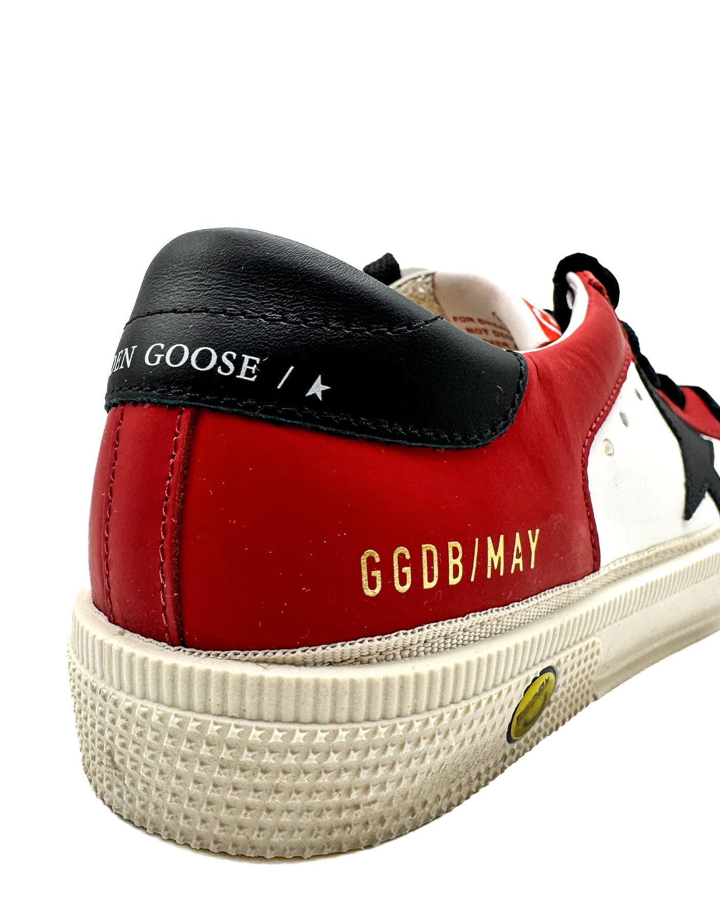 GOLDEN GOOSE - MAY WITH DOUBLE QUARTER AND TOE WHITE/STRAWBERRY RED/BLACK