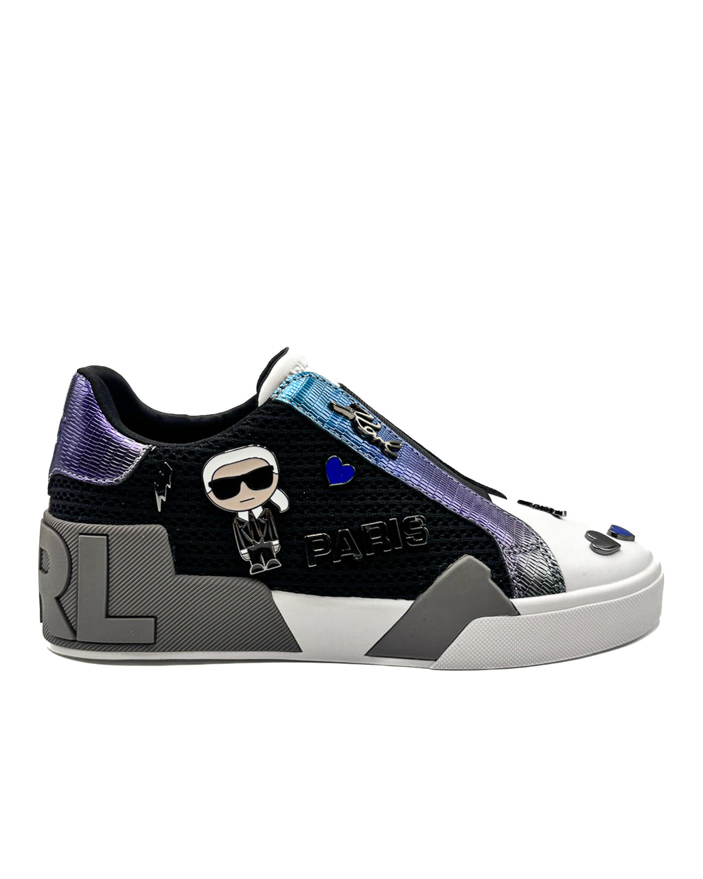 KARL LAGERFELD - MAVISE SLIP ON SNE BLACK/MULTI