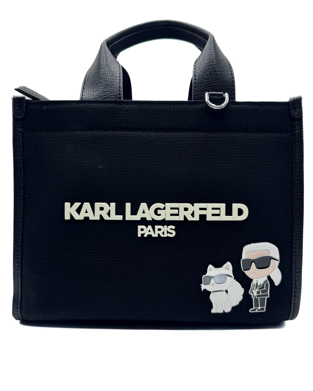 KARL LAGERFELD - SATCHEL BAG BLACK/WHITE