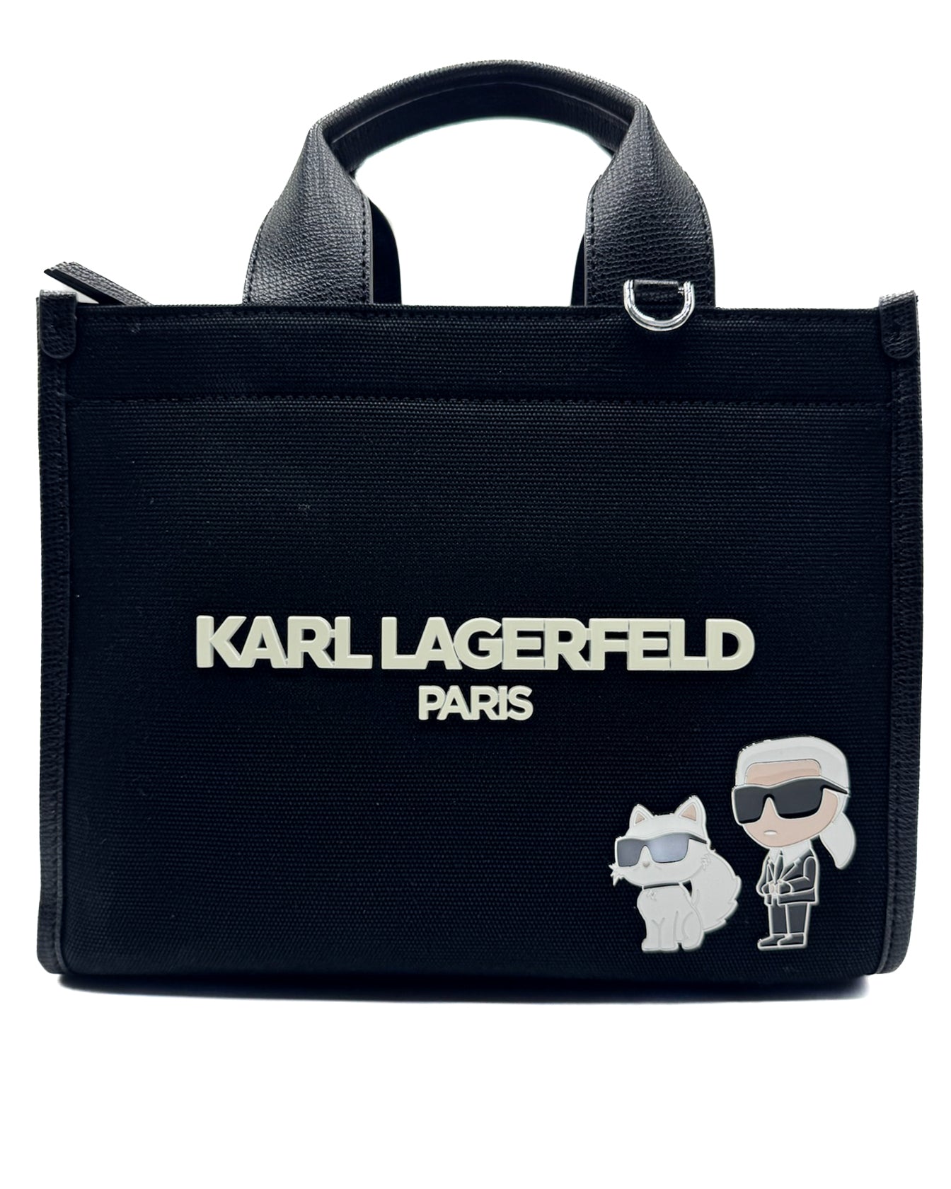 KARL LAGERFELD - SATCHEL BAG BLACK/WHITE