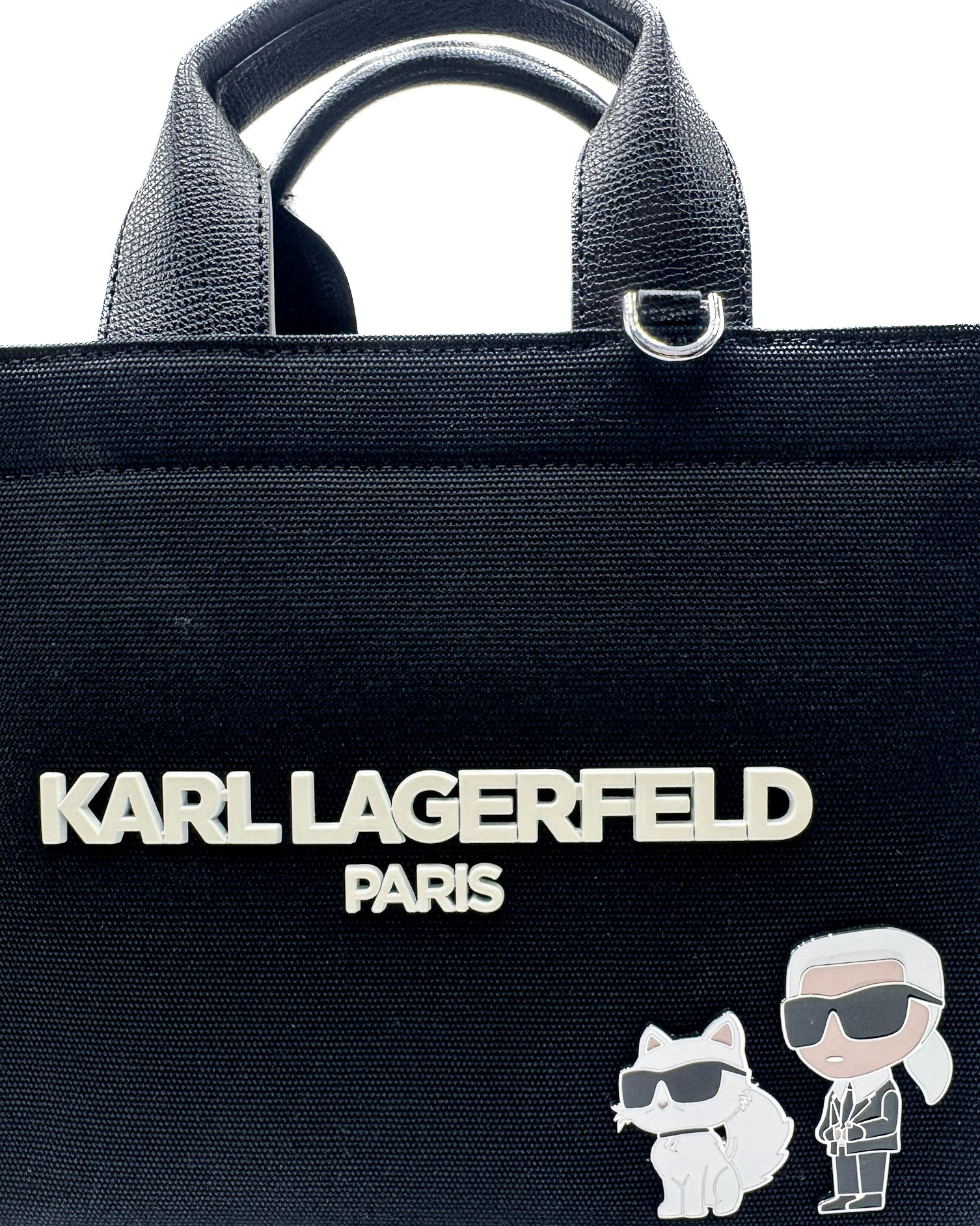 KARL LAGERFELD - SATCHEL BAG BLACK/WHITE