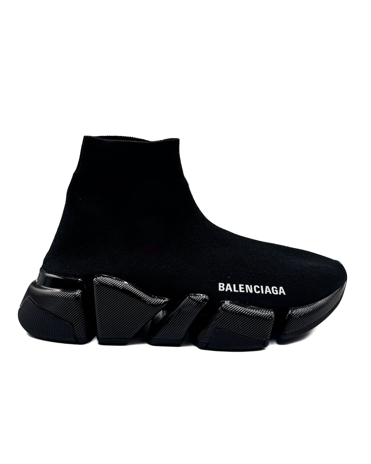 BALENCIAGA - SPEED 2.0 KNIT SHINY SOLE (WOMAN) BLACK