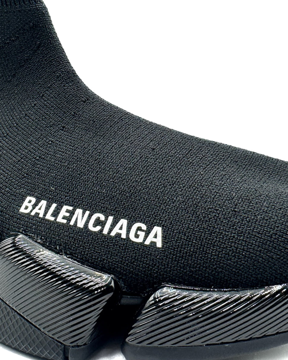 BALENCIAGA - SPEED 2.0 KNIT SHINY SOLE (WOMAN) BLACK