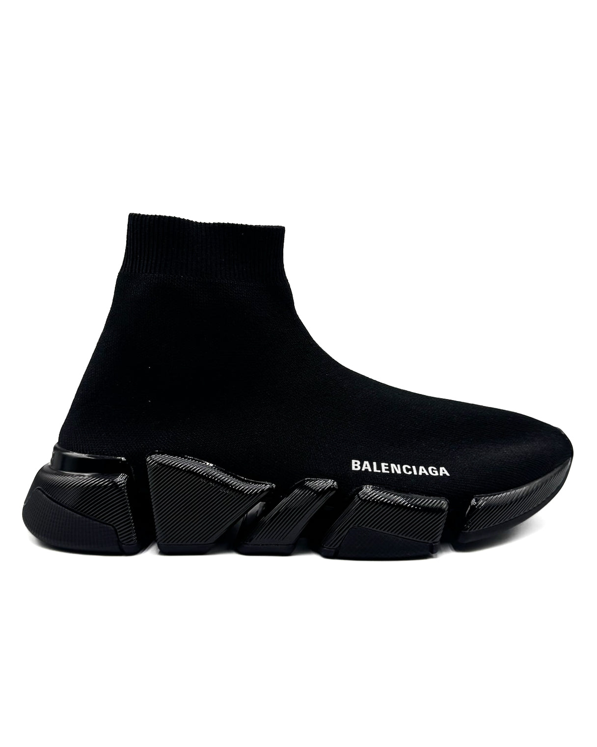 BALENCIAGA - SPEED 2.0 KNIT SHINY SOLE (MEN) BLACK