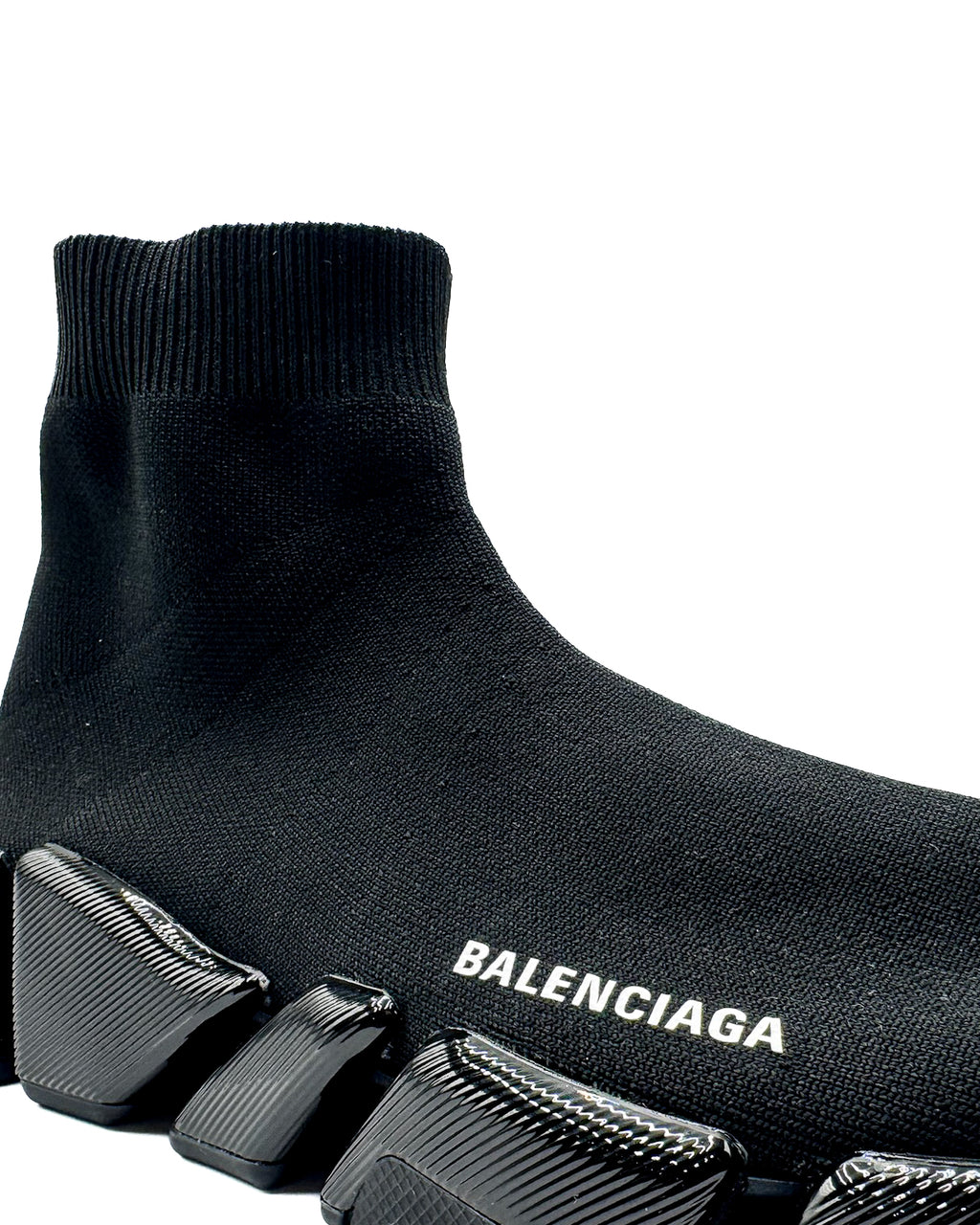 BALENCIAGA - SPEED 2.0 KNIT SHINY SOLE (MEN) BLACK