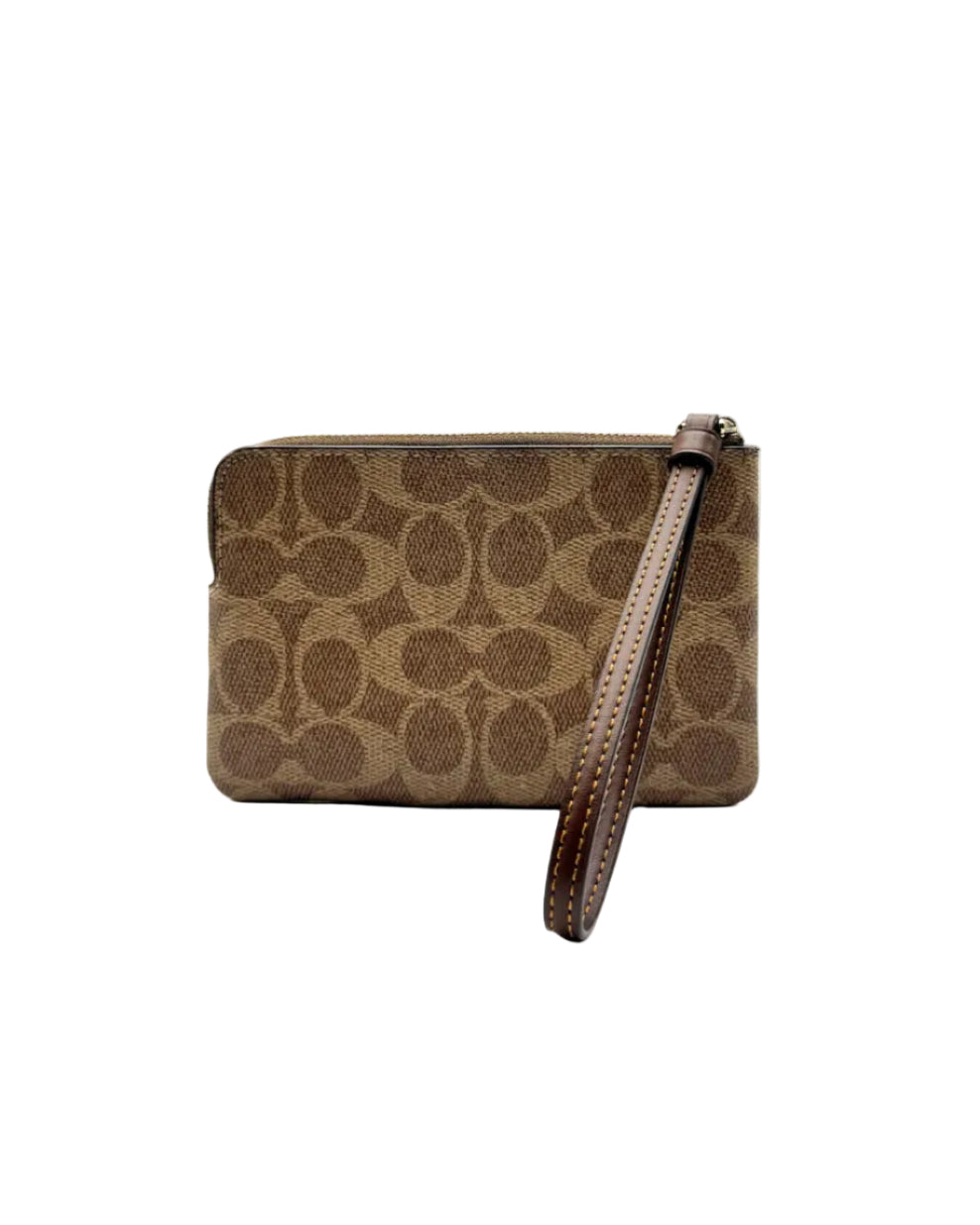 COACH - CRN ZIP SIG LTH STRP TAN/BROWN