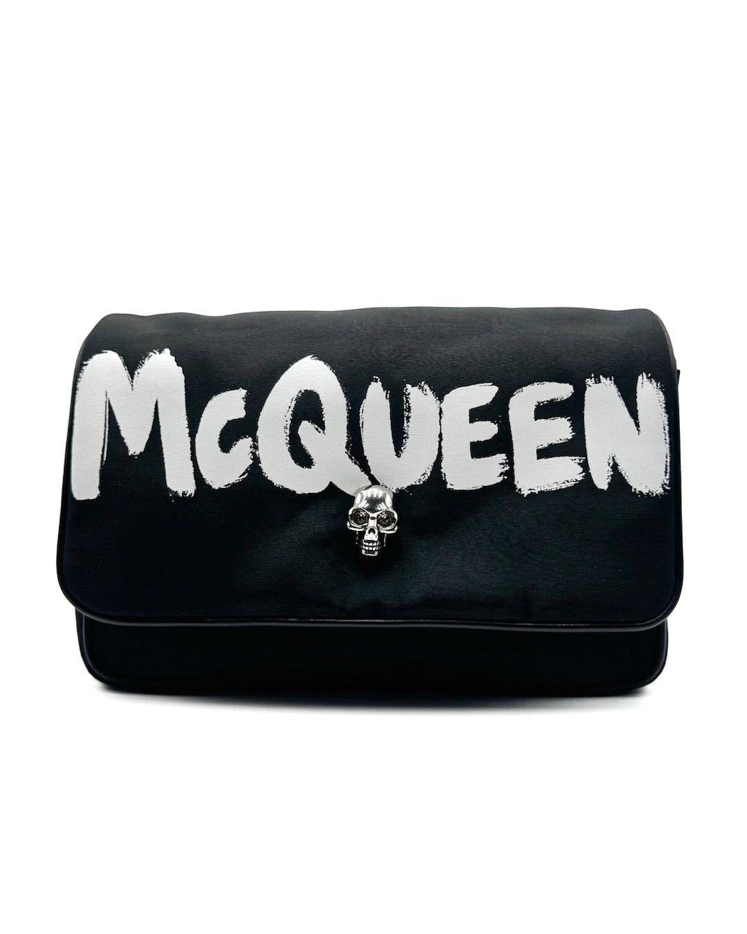 ALEXANDER McQ - SMALL SKULL BAG BLACK/WHITE