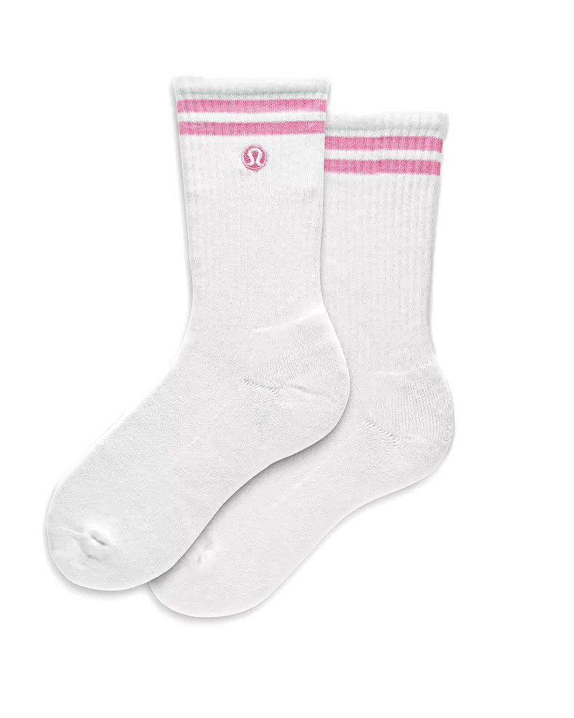 LULULEMON - DAILY ESSENTIAL SOCK WHITE/CCLD