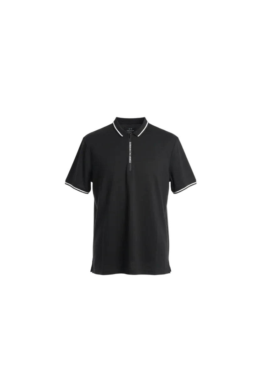 AX ZIP BLACK POLO BLACK
