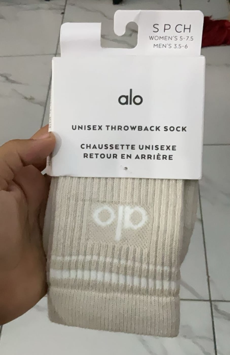 THROWBACK SOCK BONE/WHITE